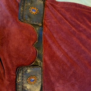 Handmade Leather Lapis Lazuli Belt Saddle Bag Style